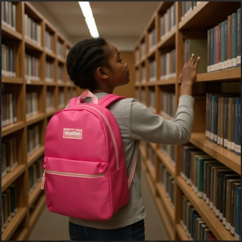 Trail maker Classic 17 inch Backpacks with Adjustable Padded Straps | School Backpacks for Girls, Boys (Green)(Pink)