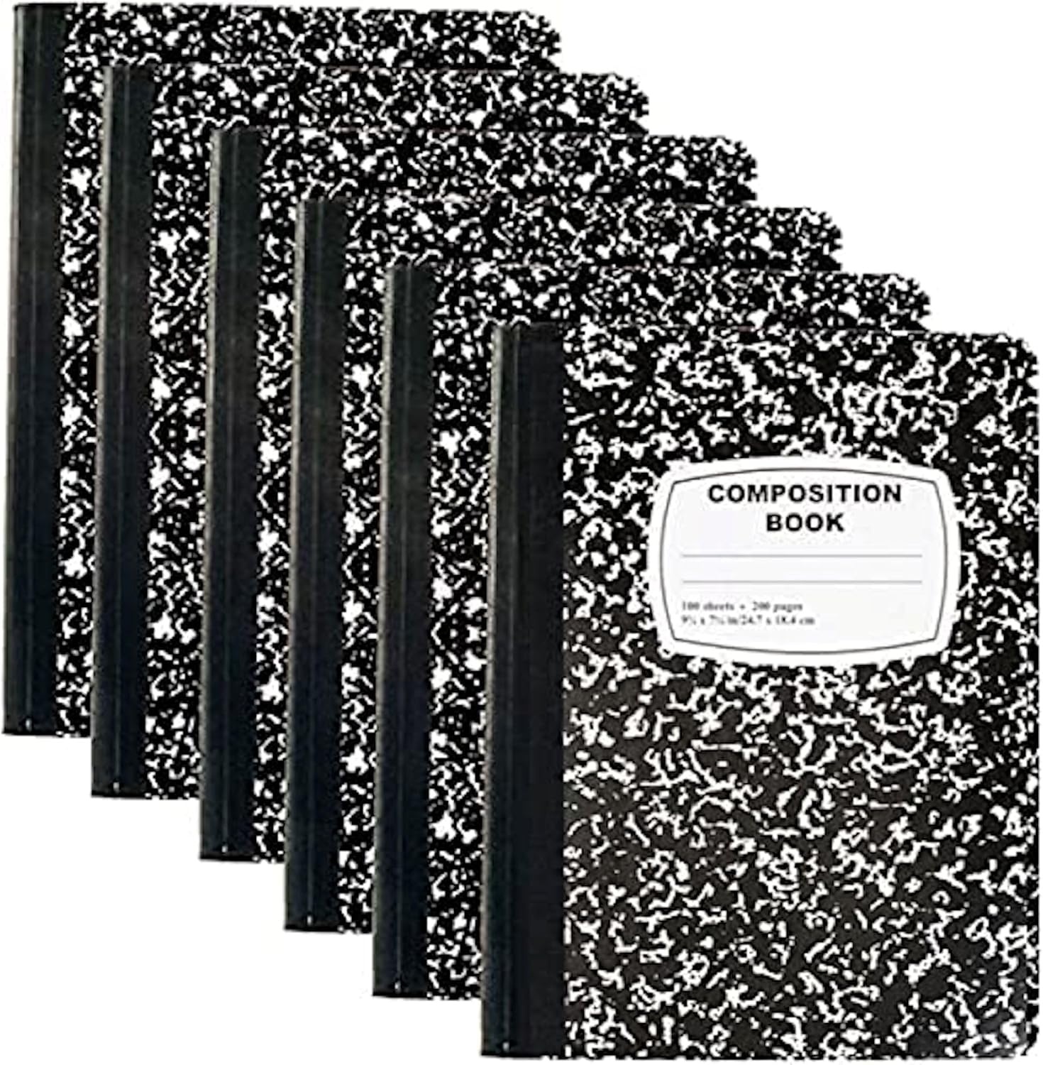 Trail maker (50 Pack Bulk Composition Notebooks, Wide Ruled Marble Cover, 200 Pages (100 Sheets), 9.75 x 7.5, Bulk School Supplies for Classroom, Office & School Donations(50 Pack)