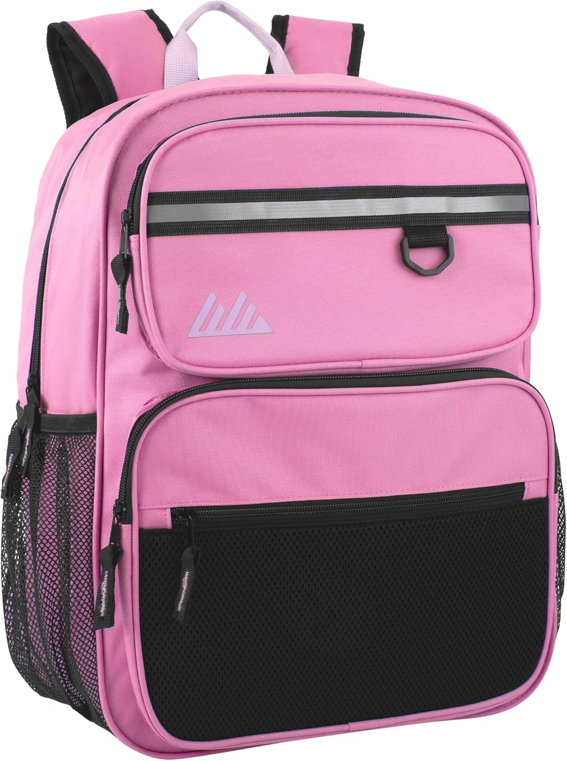 Summit Ridge 24 Pack Reflective Multipocket 17 Inch Backpacks, Padded Shoulder Straps for Travel, Commute((24 Pack) Pastel Colors)