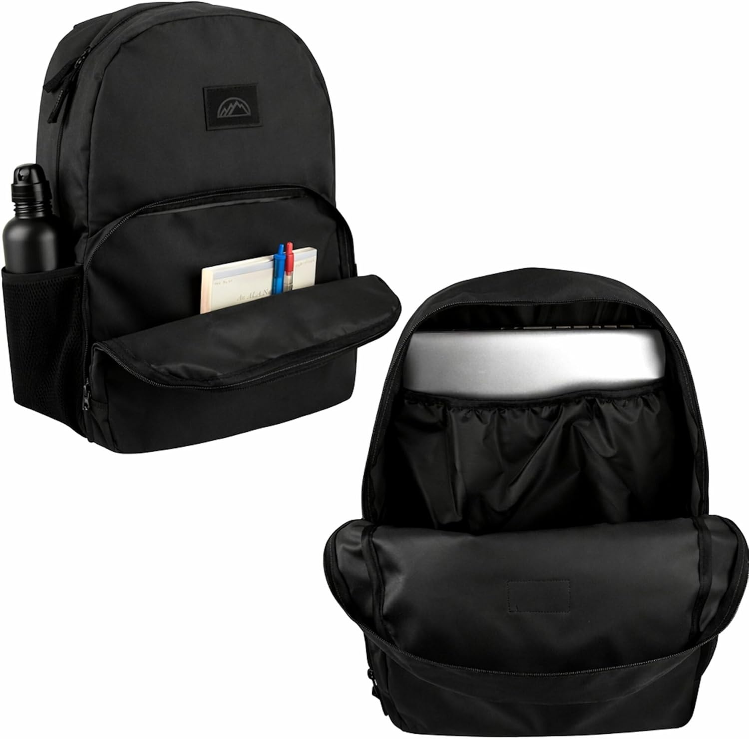 Summit Ridge 17 Inch Laptop Backpacks 24 Pack, Large Pockets, Mesh Shoulder Straps for Travel, Commute((24 Pack) Black)