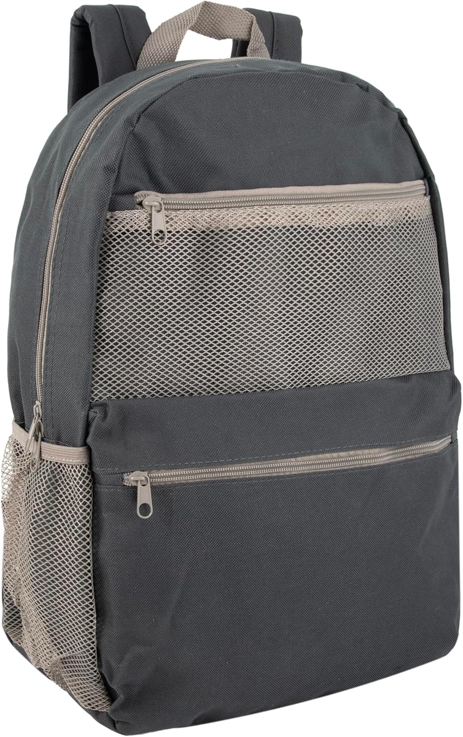 Trail maker 17 Inch Backpacks, 24 Pack Multi Mesh Pocket with Adjustable Shoulder Straps for Travel, Commute((24 Pack) Assorted Colors)