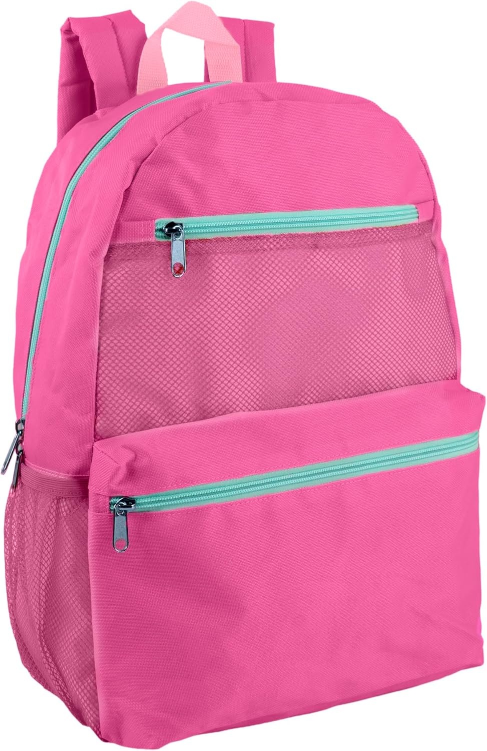 Trail maker 17 Inch Backpacks, 24 Pack Multi Mesh Pocket with Adjustable Shoulder Straps for Travel, Commute((24 Pack) Assorted Colors)