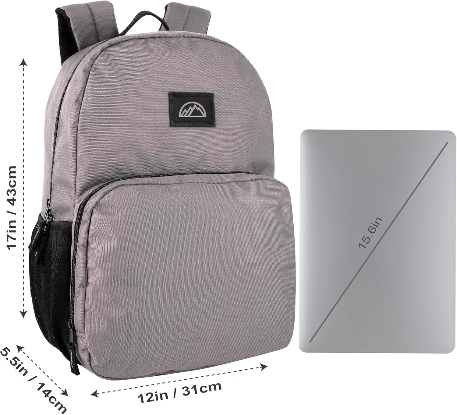 Summit Ridge 17 Inch Laptop Backpacks 24 Pack, Large Pockets, Mesh Shoulder Straps for Travel, Commute((24 Pack) Assorted Colors)