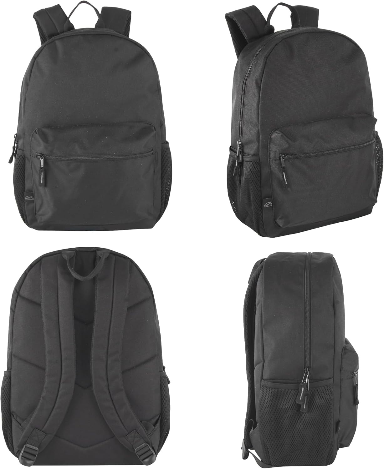 Summit Ridge 24 Pack 17 Inch Laptop Backpacks, Padded Air Mesh Shoulder Straps, Multiple Pockets for Commute, Travel((24 Pack) Black)