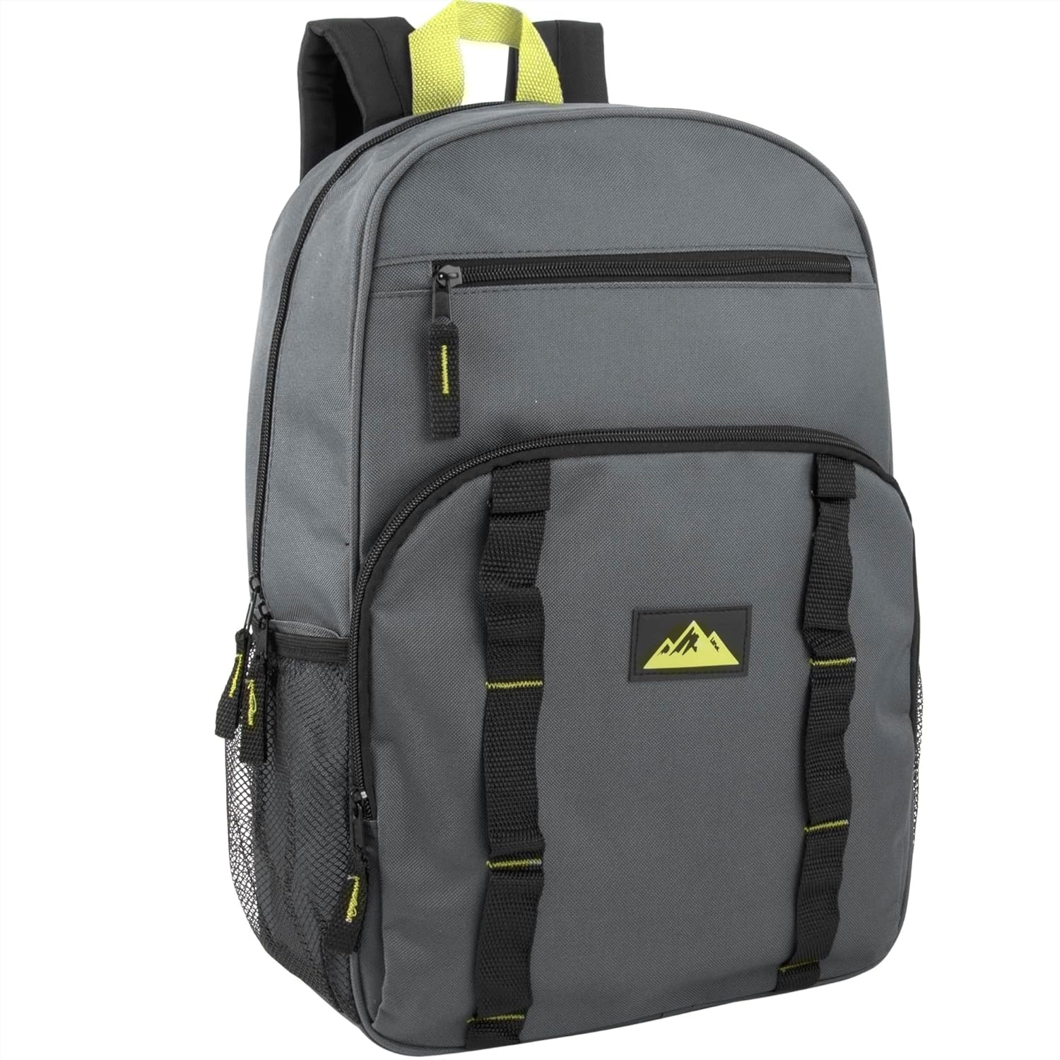 Trail maker 24 Pack Multicolor Mesh Side Pocket 17 Inch Backpacks, Padded Shoulder Straps for Travel, Commute((24 Pack) Assorted Dark Colors)