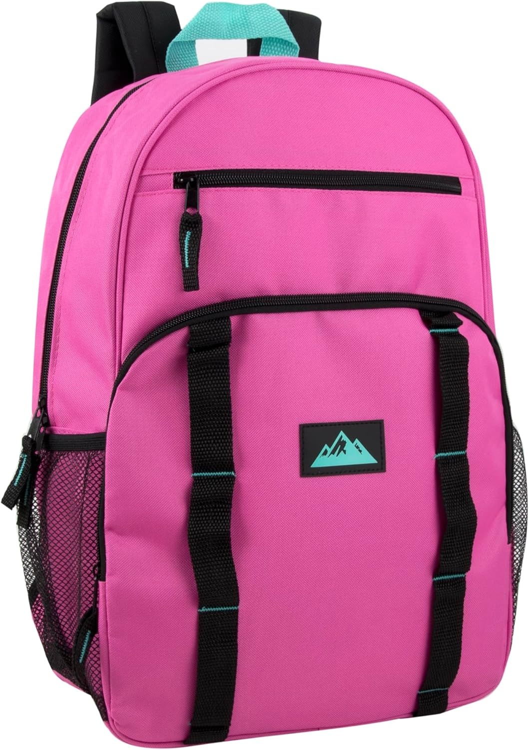 Trail maker 24 Pack Multicolor Mesh Side Pocket 17 Inch Backpacks, Padded Shoulder Straps for Travel, Commute((24 Pack) Assorted Pastel Colors)