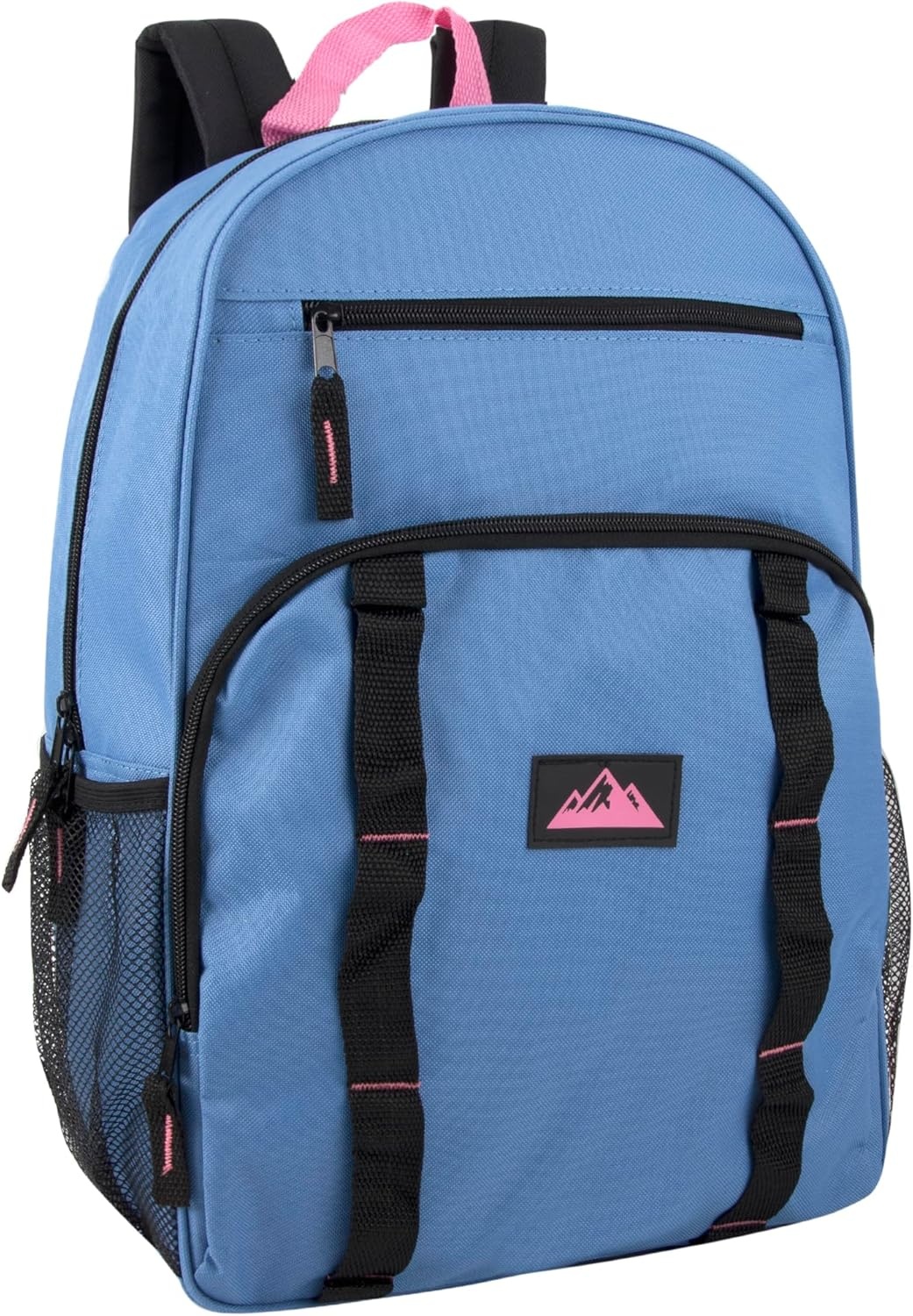 Trail maker 24 Pack Multicolor Mesh Side Pocket 17 Inch Backpacks, Padded Shoulder Straps for Travel, Commute((24 Pack) Assorted Pastel Colors)