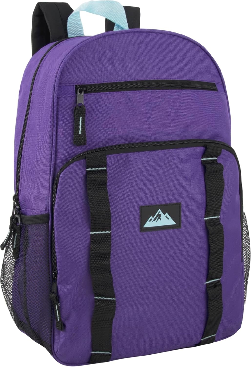 Trail maker 24 Pack Multicolor Mesh Side Pocket 17 Inch Backpacks, Padded Shoulder Straps for Travel, Commute((24 Pack) Assorted Pastel Colors)